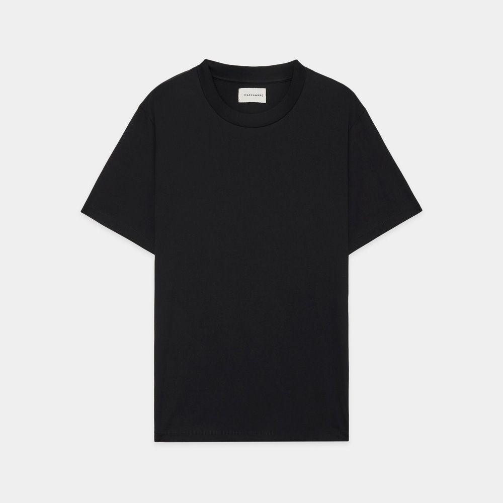 REGULAR FIT Tee - BLACK / オーガニックGIZA 80/3 天竺 サバイバルクロス® - レギュラーフィットTee / A26A19CS04B