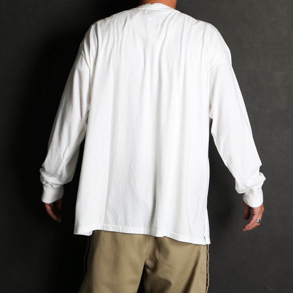 7 BARS LONG SLEEVE TEE - WHITE / グラフィック Tシャツ / KR-TEE-U03