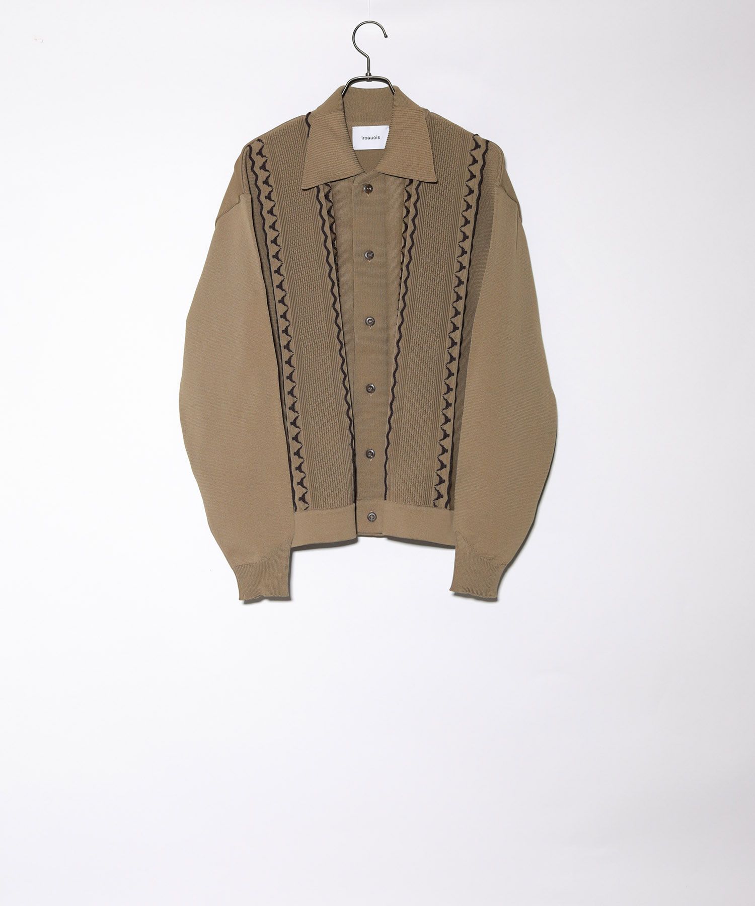 定番の中古商品 - Iroquois 12GG 278100 / ニットブルゾン / BL KNIT TUCK トップス