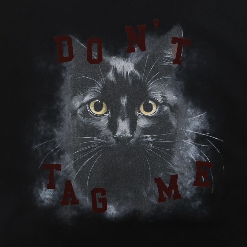 Cat Printed Sweatshirt - BLACK / キャット プリント スウェットシャツ / J17PO782