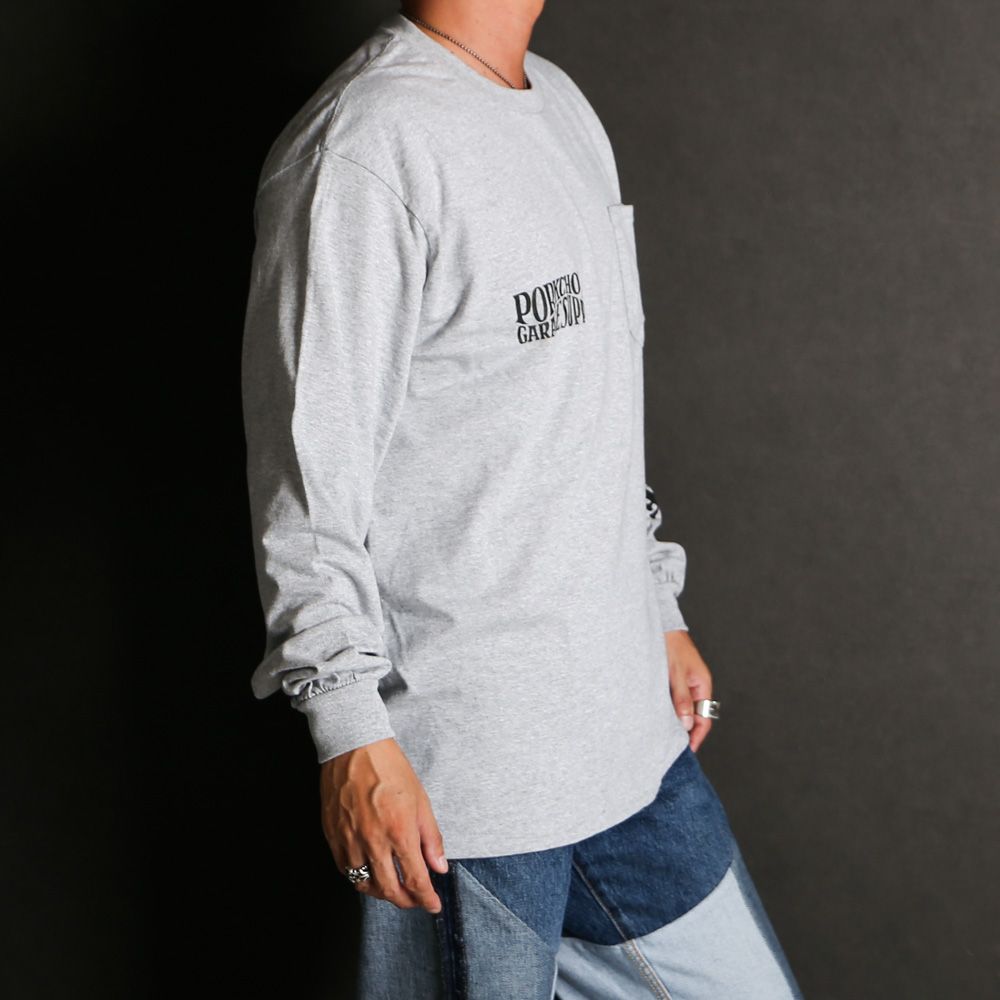 WAVE LOGO L/S TEE - GRAY / ロングスリーブTシャツ