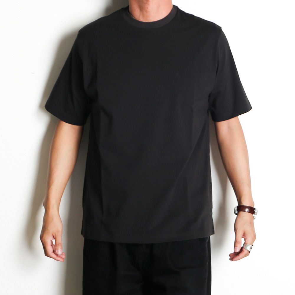 CREW NECK TEE - BLACK / 30/1オーガニックコットン空紡天竺 - クルーネックTee / M26B14CS02B