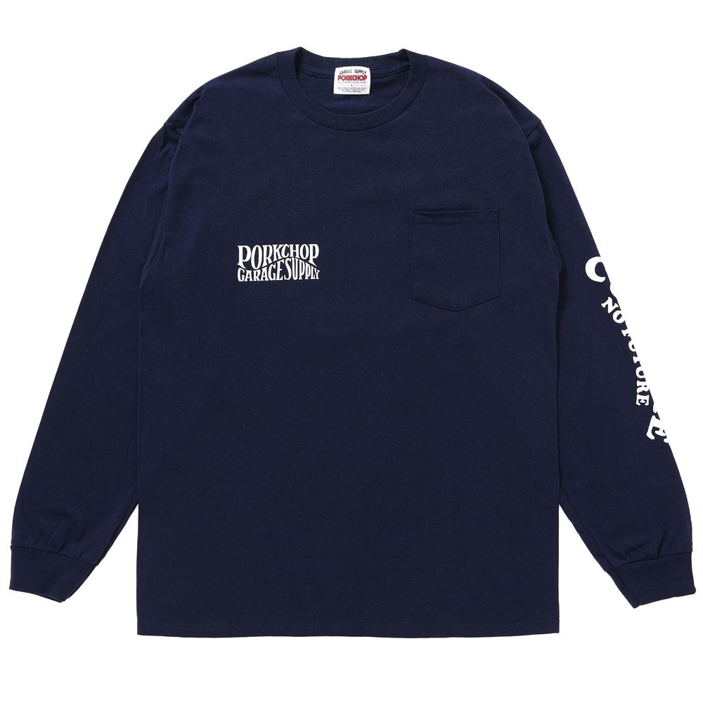 WAVE LOGO L/S TEE - NAVY / ロングスリーブTシャツ