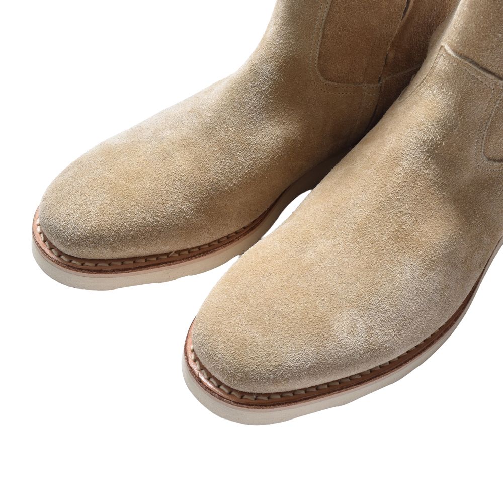 Suede Leather Side Zipper Boots - BEI / MDMGK001