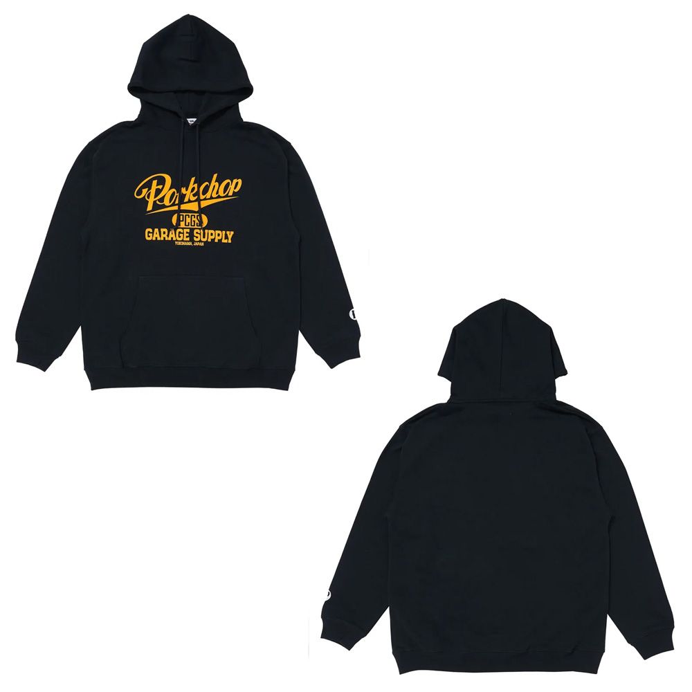 SCRIPT COLLEGE HOODIE - NAVY / プルオーバーパーカー