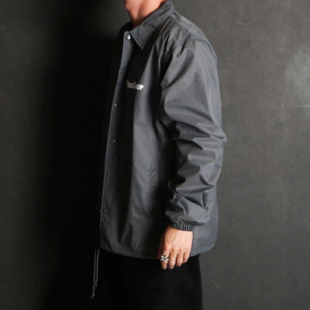 BURNING LOGO COACH JKT - CEMENT / コーチジャケット