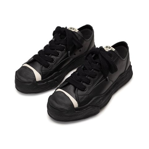 "HANK"(ハンク) original sole leather lowcut sneaker - BLACK × BLACK / A05FW704