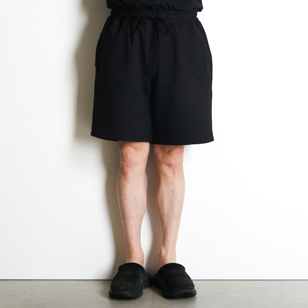 GYM SHORTS - BLACK / オーガニックコットンヘビー吊裏毛 - ジムショーツ / A26A09PT02B