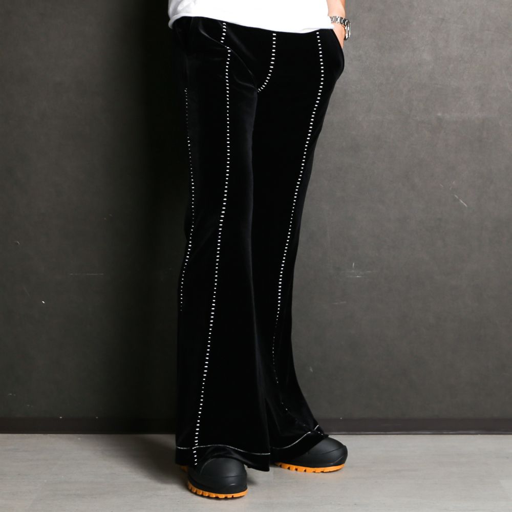 TENDER PERSON - VELOR FLARE PANTS / RO-PT-4230 | chemical conbination