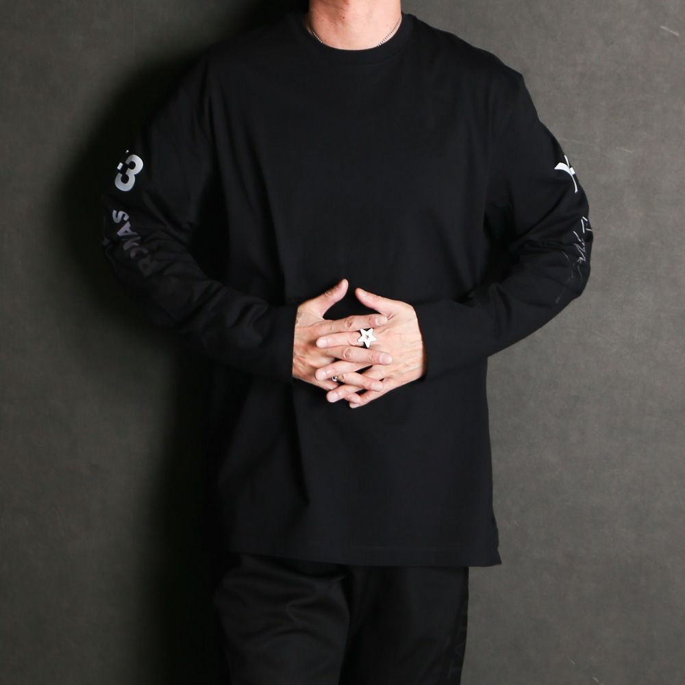 Y-3 MERCEDES-AMG PETRONAS FORMULA 1 TEAM CHAOS LOGO LONG SLEEVE TEE / Tシャツ / KR2372