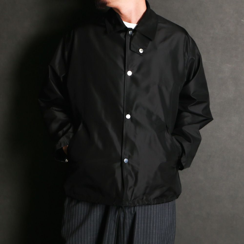 【ラスト1点-サイズ2】 COACH JACKET Ⅲ - BLACK / シルクタフタ - コーチジャケット / A26A12BL02C