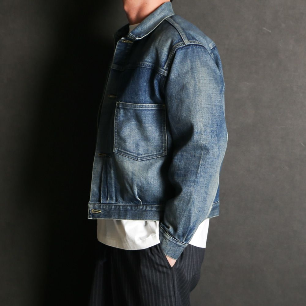 DENIM JACKET - INDIGO V.W / オーガニックコットン 13.5oz セルビッチデニム - TYPE-1 デニムジャケット / M26A10BL11C
