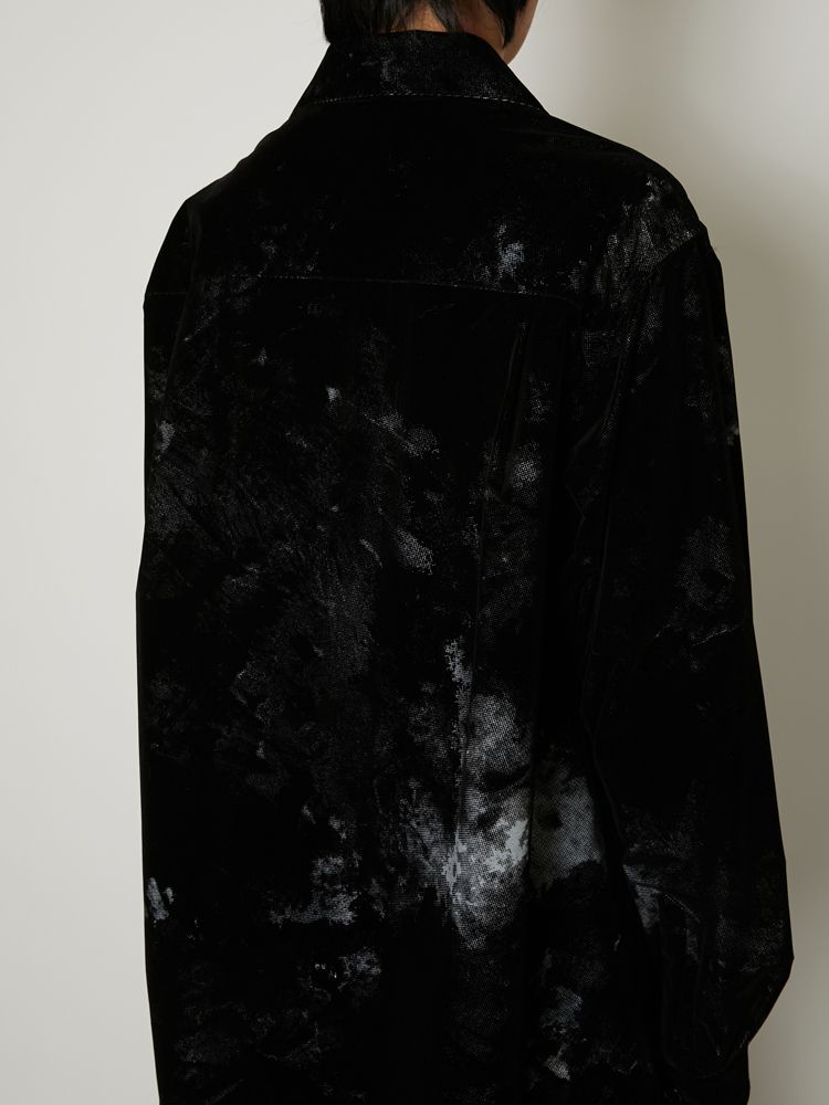 "FLOCKY + PIGMENT PRINT" SHIRTS / ミリタリーシャツ / TA23AW-SH027