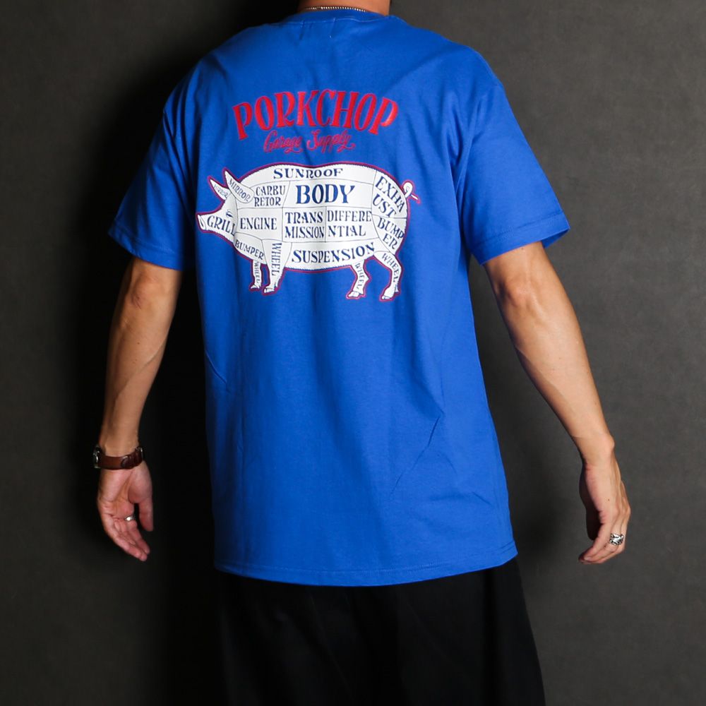PCP BACK TEE - BLUE / ショートスリーブTシャツ
