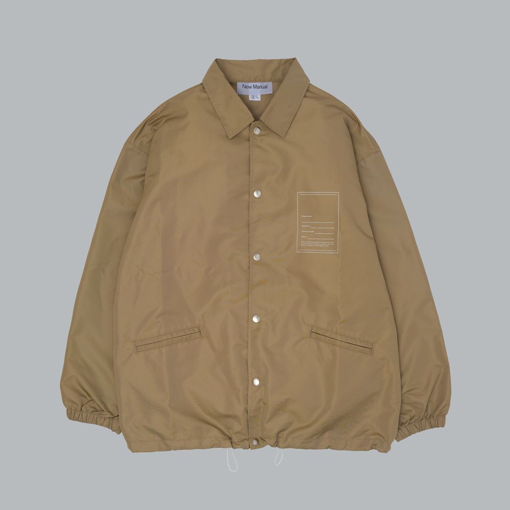 COACH JACKET - BEG / コーチジャケット / 2026SS-JK2-YT