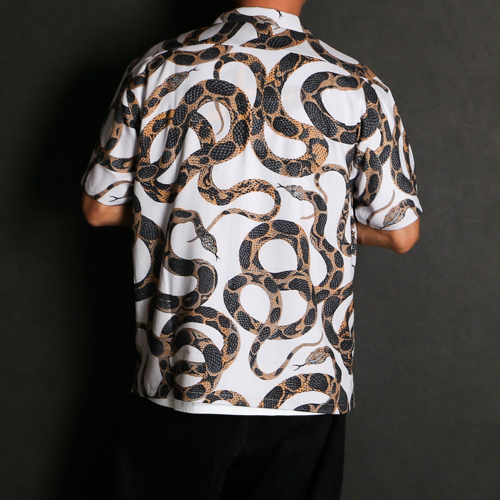 ALLOVER SNAKE PATTERN S/S SH / スネークパターン オープンカラーシャツ / CL-26SS007ULT