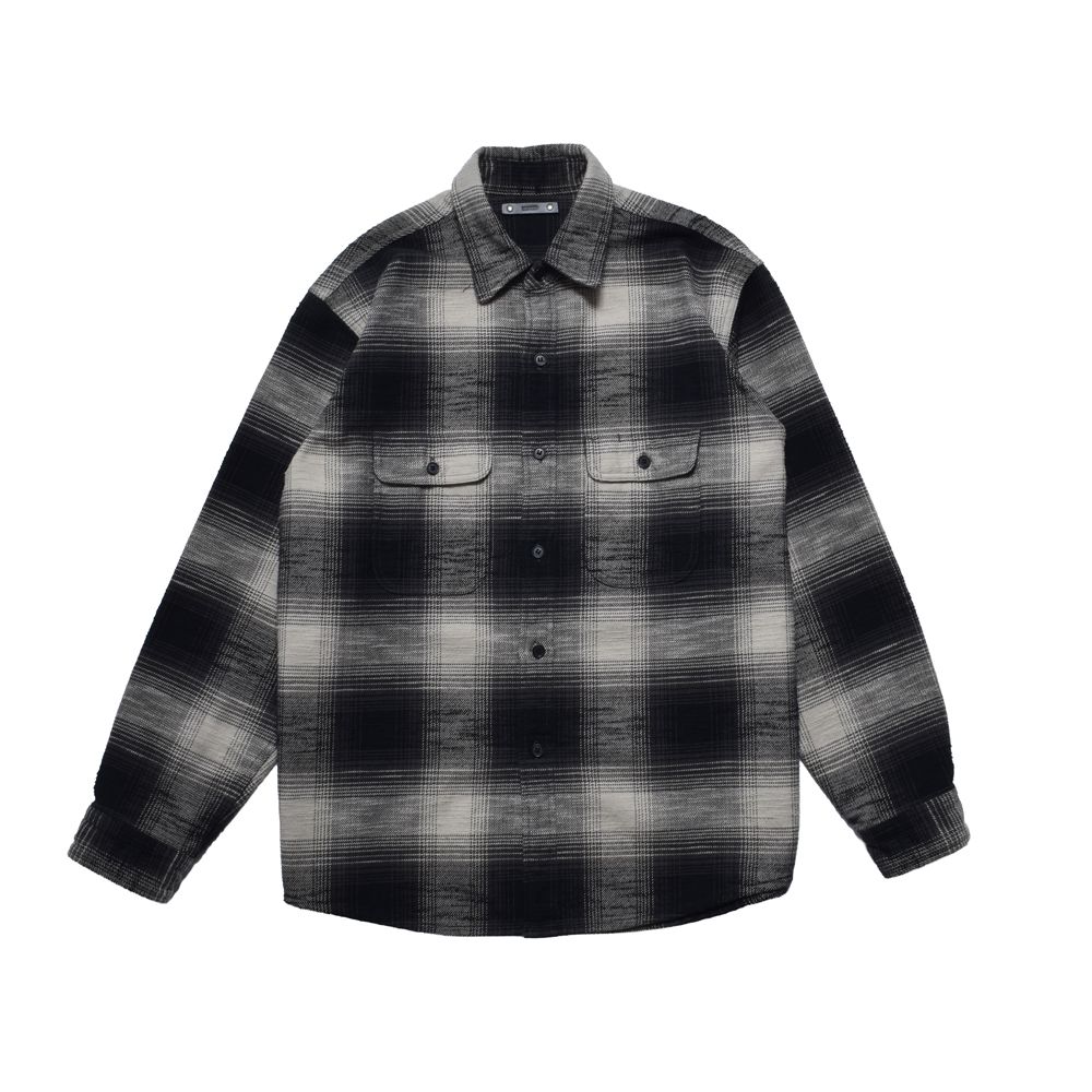 Heavy Cotton Flannel Ombre Work Shirt  - BLT / MDFBF09503