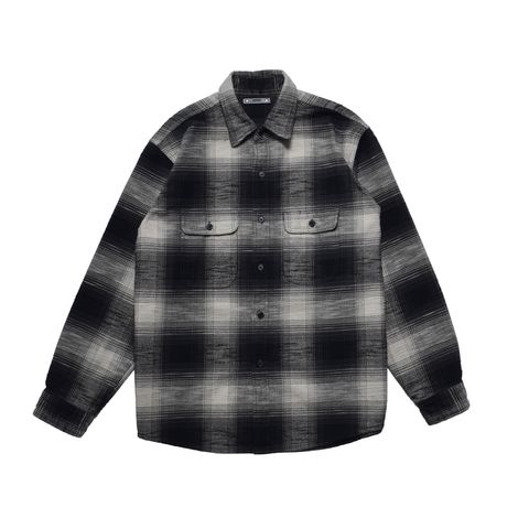 Heavy Cotton Flannel Ombre Work Shirt  - BLT / MDFBF09503