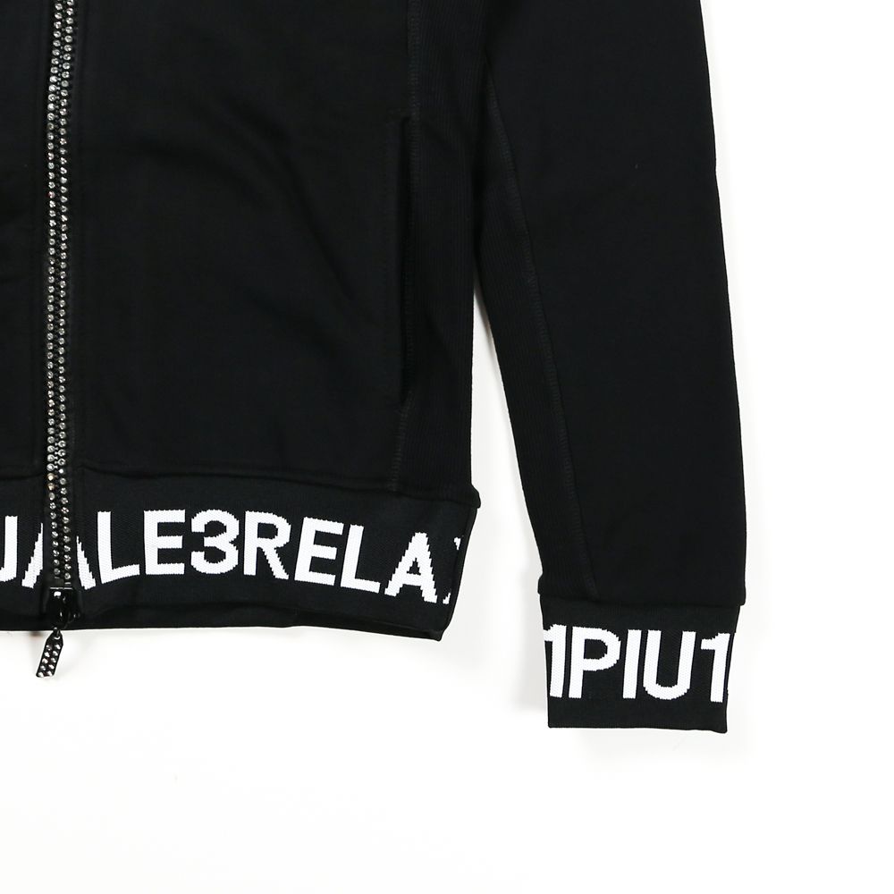 1PIU1UGUALE3 RELAX - RIB LOGO ZIP HOODIE / リブロゴ ジップ