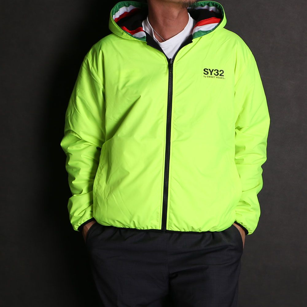 SY32 by SWEET YEARS - REVERSIBLE FLEECE ZIP HOODIE / リバーシブル