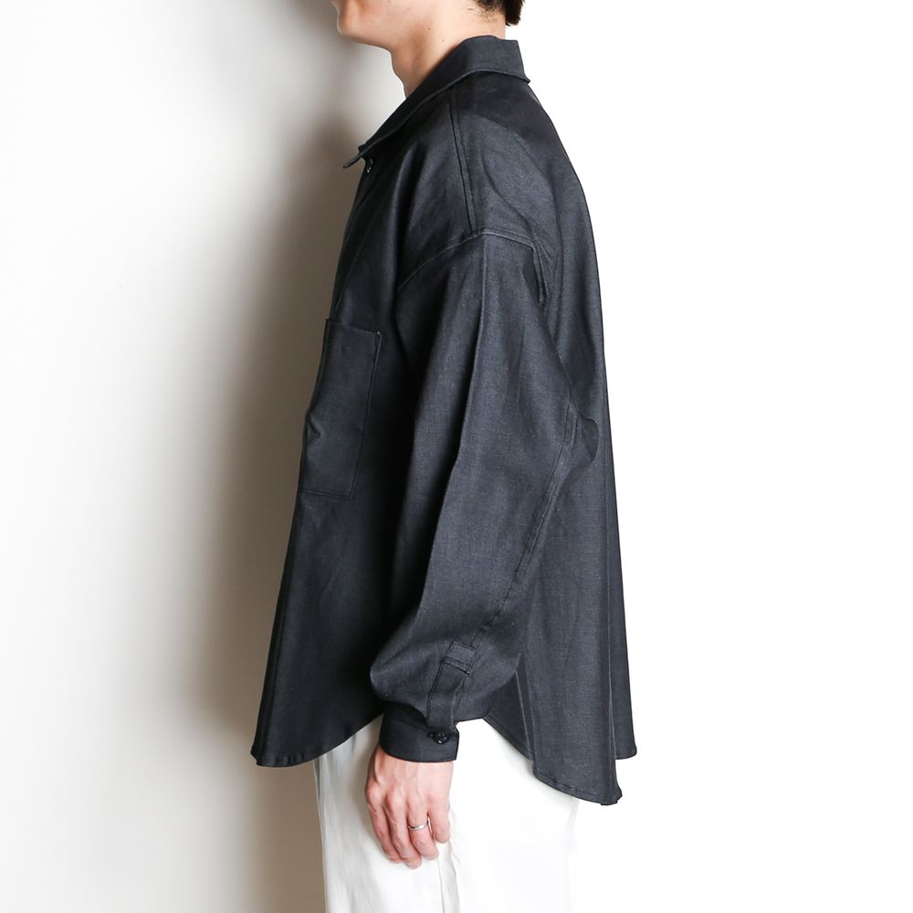 superNova. - Big shirt Jacket 弐 - 9oz tencel denim / シャツ