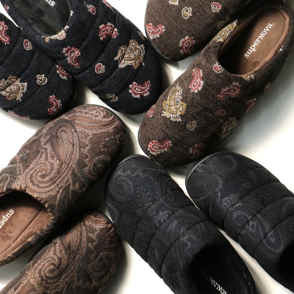 SUBU × superNova. - Velvet Jacquard - Black / サンダル - ベルベットジャガード / SNSB-007A