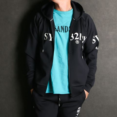 DOUBLEKNIT SEPARATE GRAPHIC ZIP HOODIE / ジップアップ パーカー / 15515