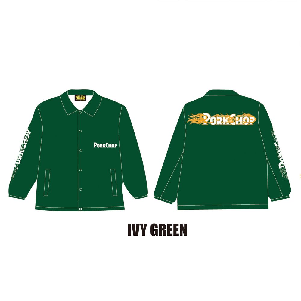 BURNING LOGO COACH JKT - IVY GREEN / コーチジャケット