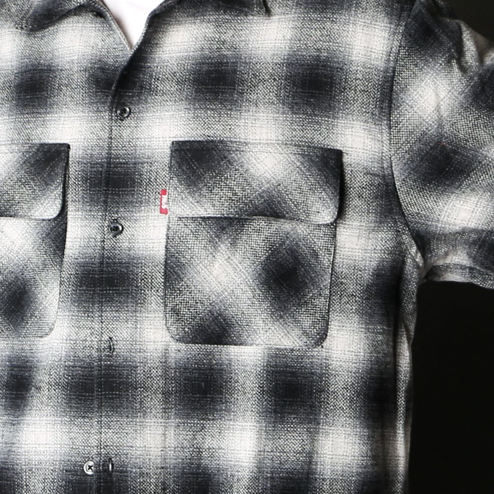 Wool Ombre Check L/S Shirt (26aw) - BLK / チェックシャツ / HS-100626