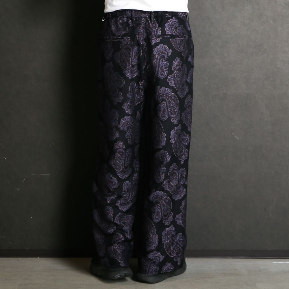 Wide easy pants - Sprinkled paisley jacquard / ワイドイージーパンツ - オリジナルペイズリージャガード / SN-615