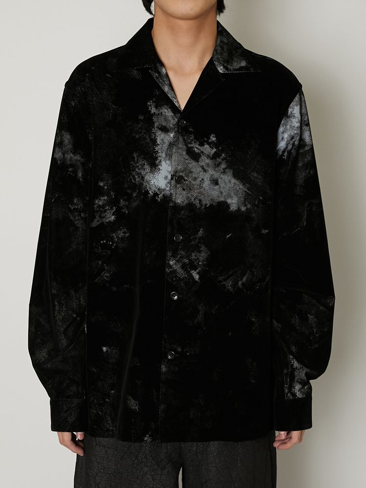"FLOCKY + PIGMENT PRINT" SHIRTS / ミリタリーシャツ / TA23AW-SH027