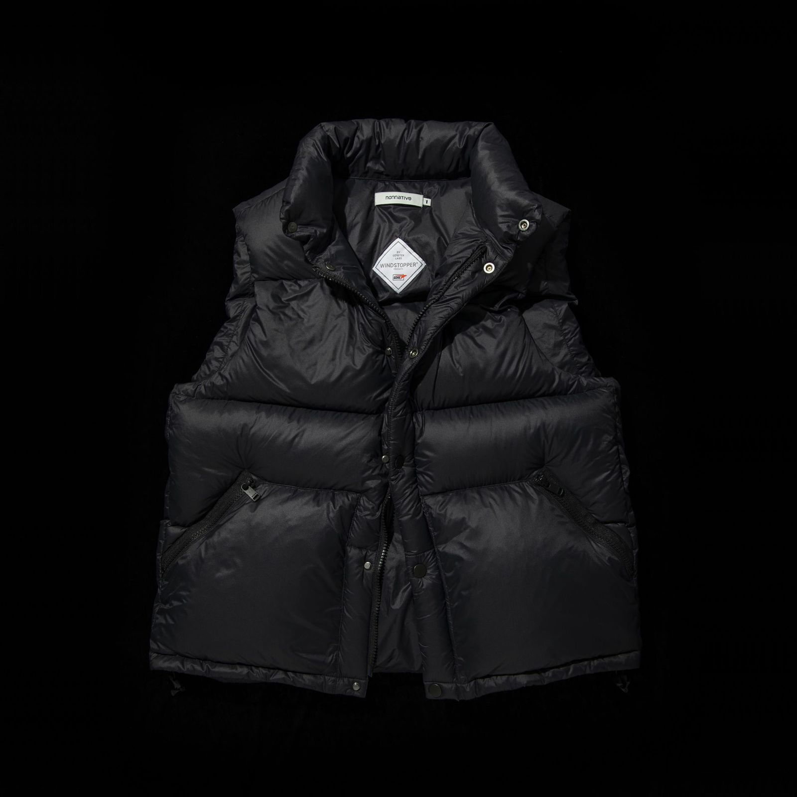 MINEDENIM × nonnative / EXPLORER DOWN VEST NYLON MINI RIPSTOP WITH WINDSTOPPER®︎ / NN-V4752