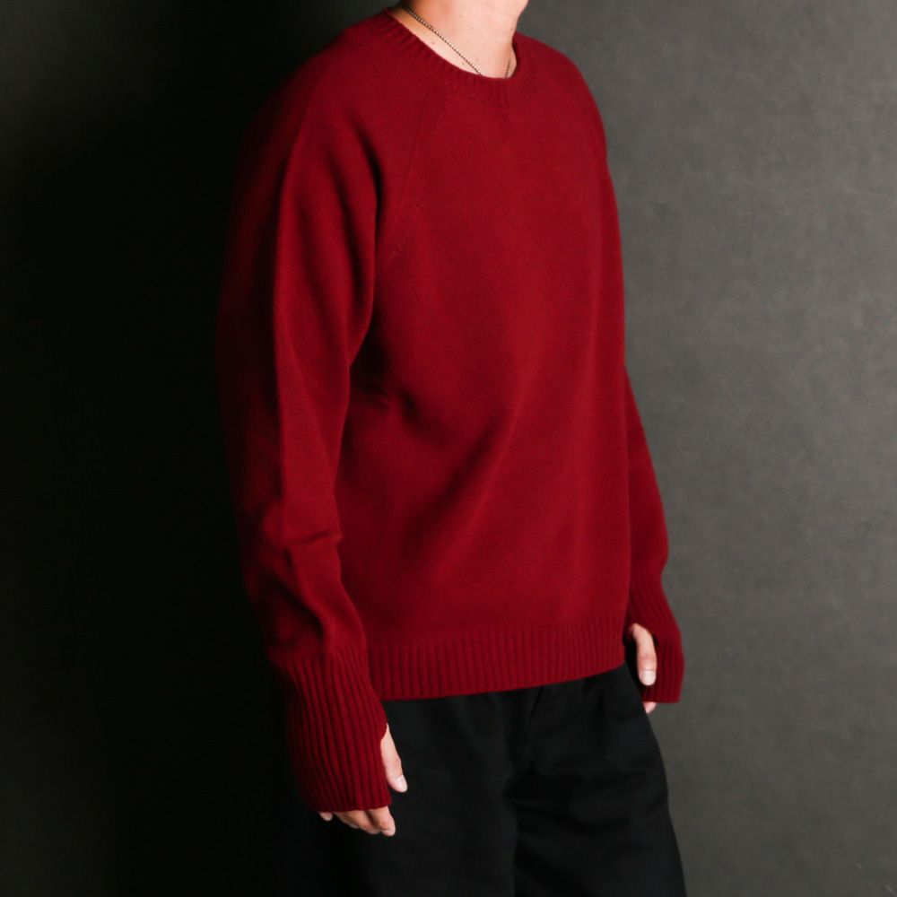 Seamless knit sweater - Wool & cashmere & silk / シームレス クルーネックセーター - ウール & カシミヤ & シルク / SN-592B