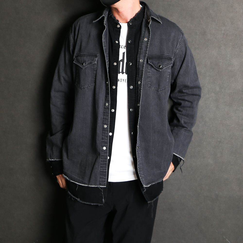 MINEDENIM - 【ラスト1点-サイズ1】 OLD PARK×MINEDENIM / Denim Western Layered SH /  MND-22SSOP003 | chemical conbination