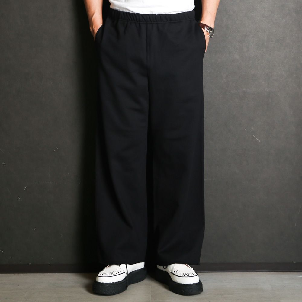 Wide Gym Pants - Black / オーガニックコットンヘビー吊裏毛 - ワイドジムパンツ / A26C13PT01C