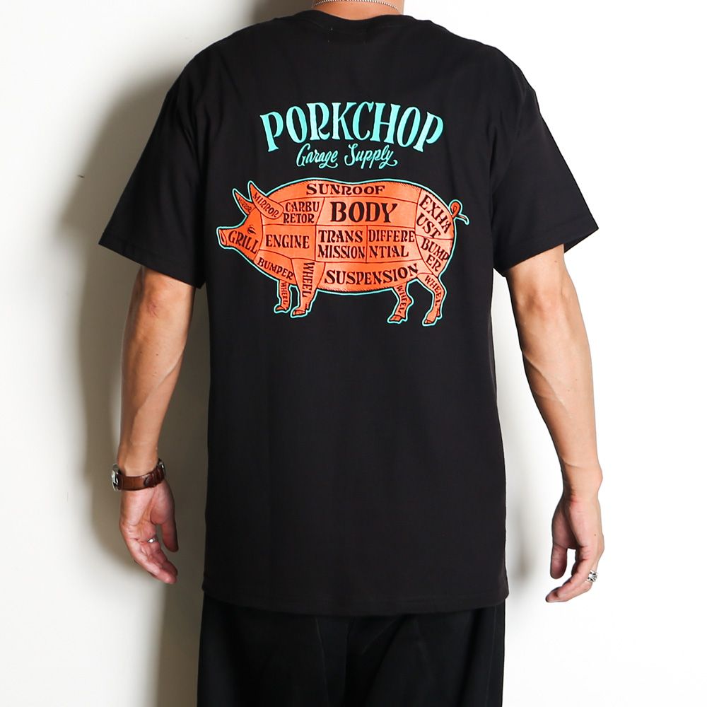 PCP BACK TEE - BLACK / ショートスリーブTシャツ