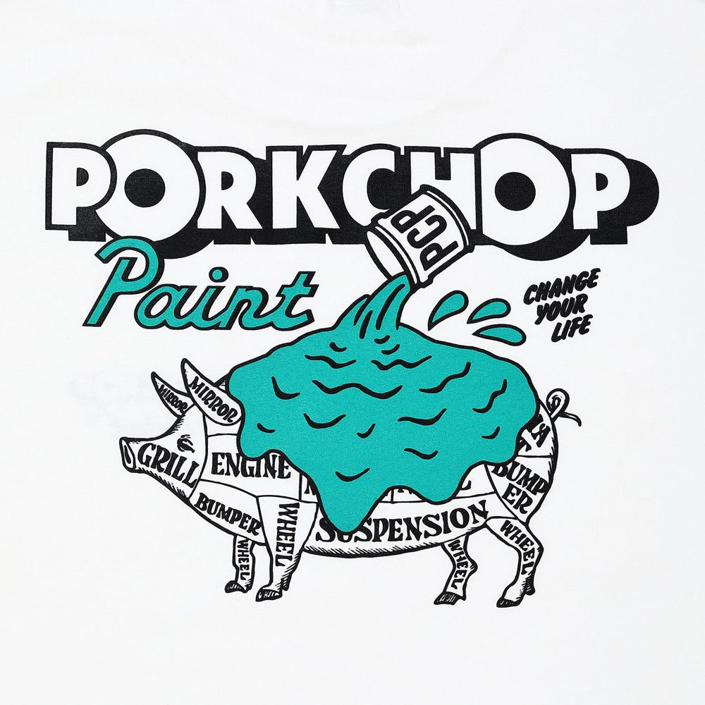PCP PORK TEE - WHITE / ショートスリーブTシャツ