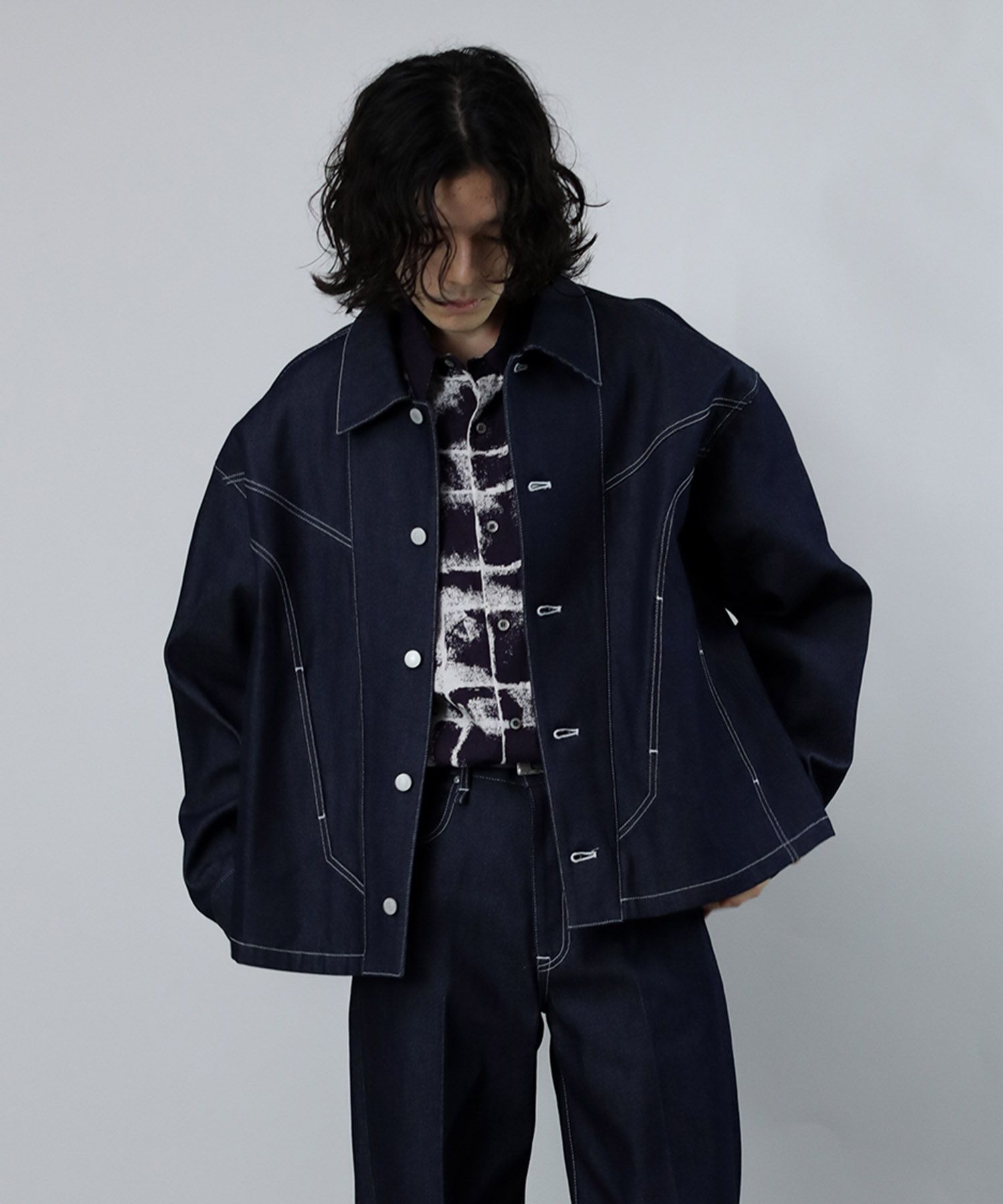 Iroquois - OPEN-END DENIM JK / ノンウォッシュデニム ジャケット 