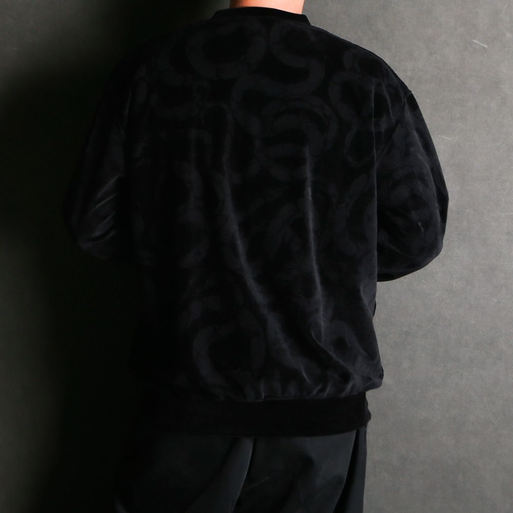 JQ VELOUR CREW NECK CS ＜SNAKE PATTERN＞ / スネークプリント ベロアカットソー / CL-25AW001SNK
