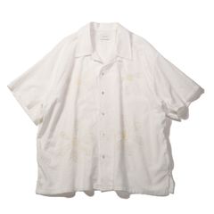 Aloha shirt - Big flowers embroidery / アロハシャツ - ビッグフラワーエンブロイダリー / SN-616A