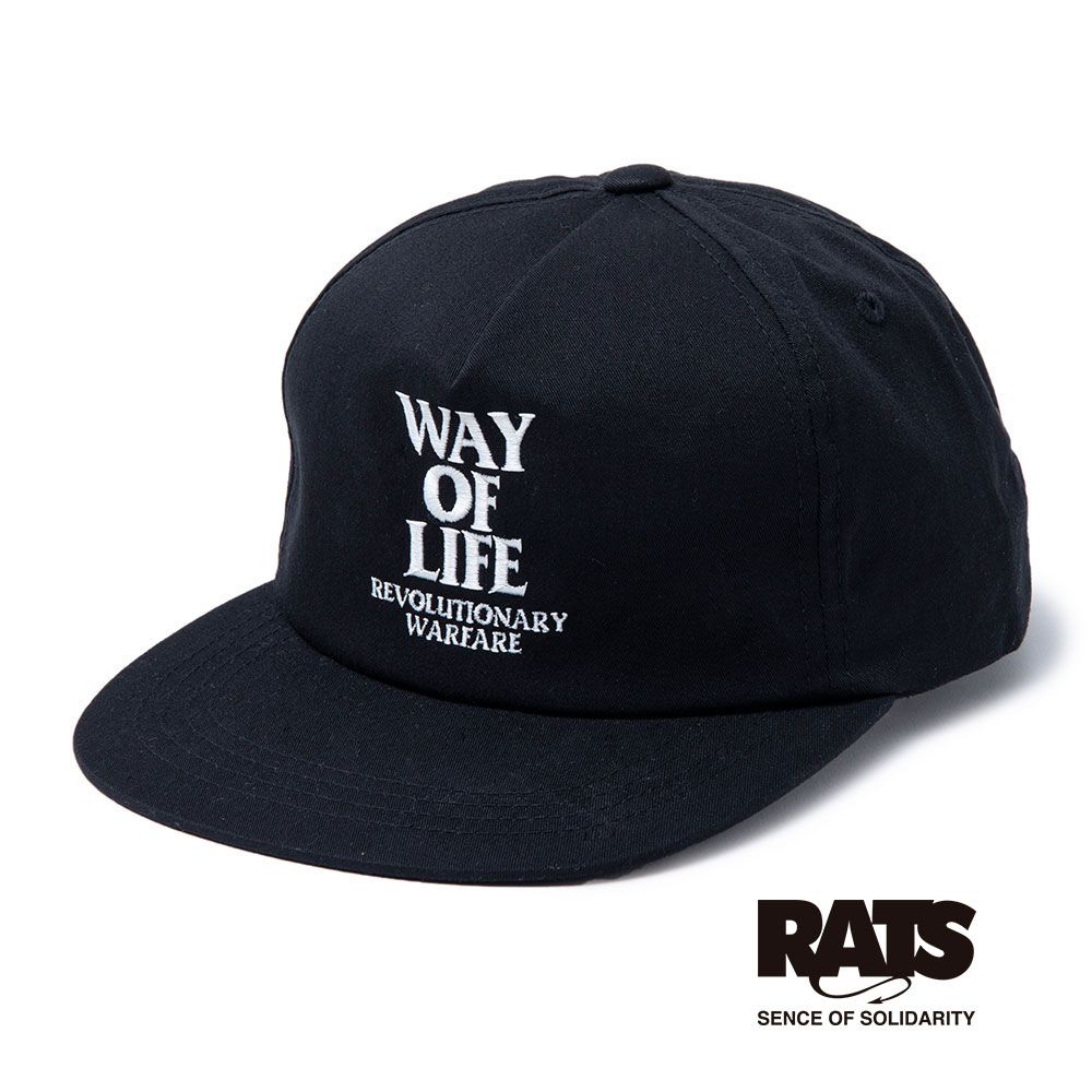 RATS EMBROIDERY CAP WAY OF LIFE ラッツ　キャップ