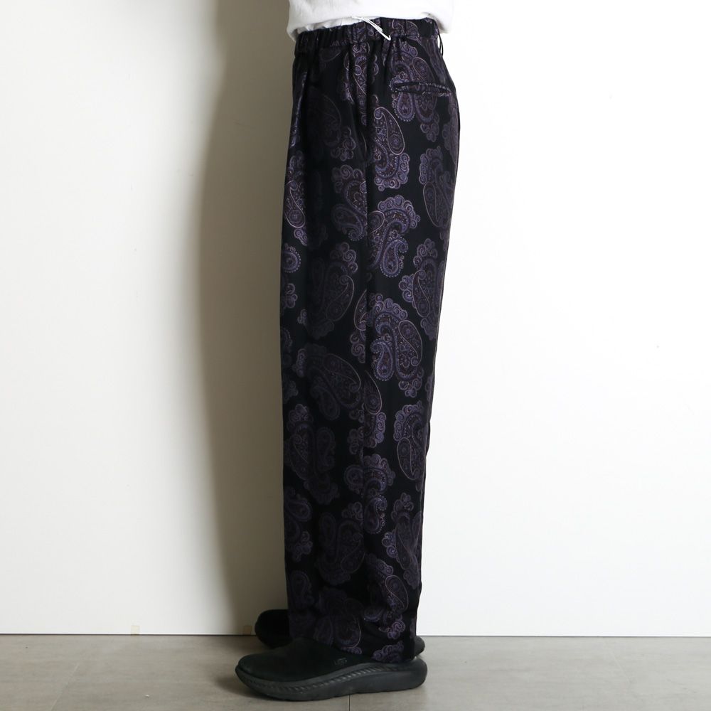 Wide easy pants - Sprinkled paisley jacquard / ワイドイージーパンツ - オリジナルペイズリージャガード / SN-615