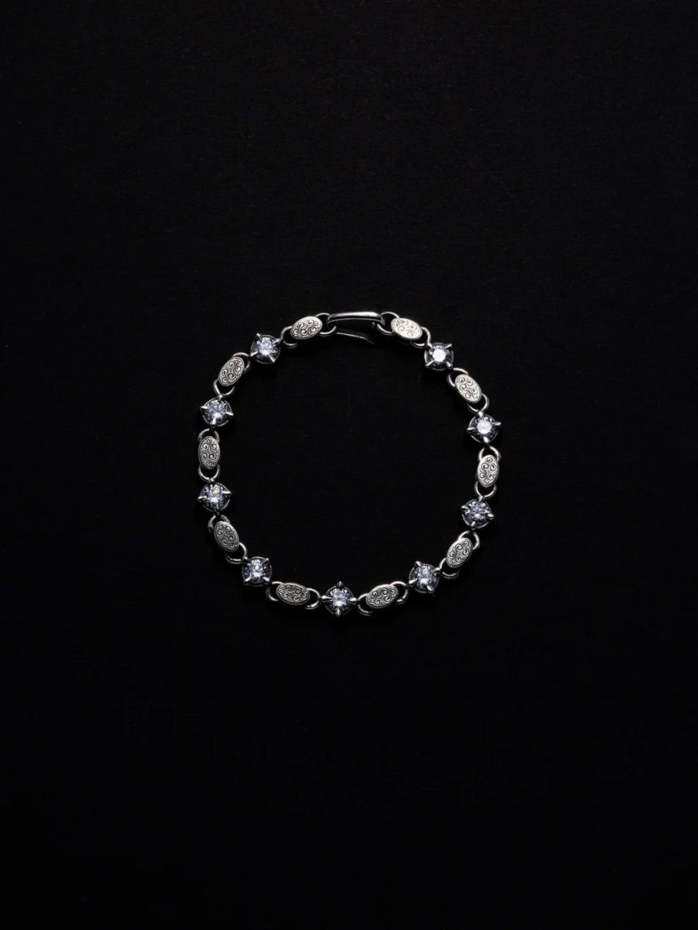 Engraved Cutstone Link Bracelet / ブレスレット / RX-617-1