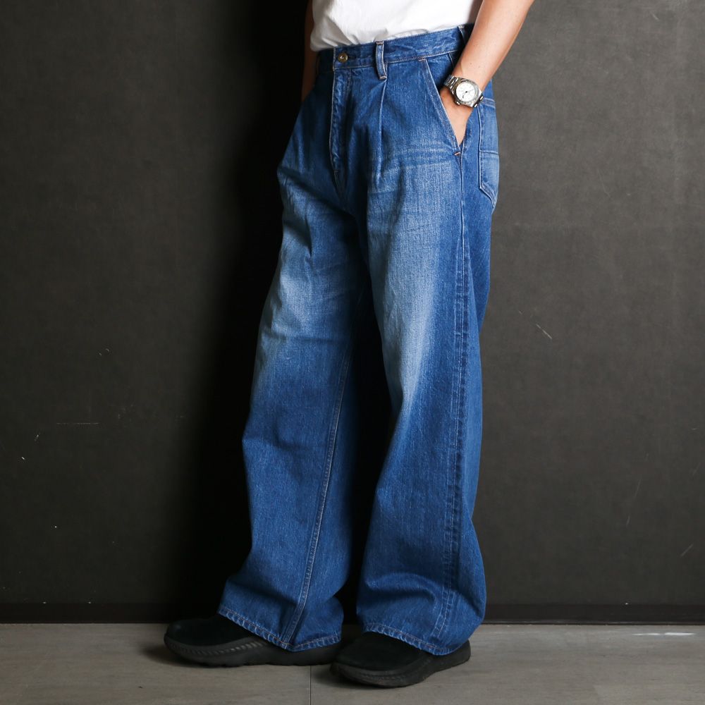superNova. - 【ラスト1点-サイズL】 Wide selvedge jeans - Old