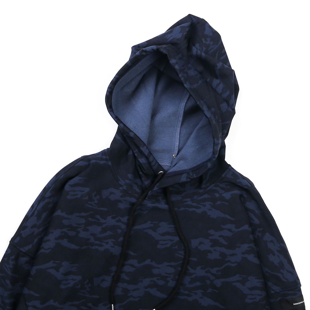 HEAT CAMO loose hoodie / ヒート ドロップショルダー パーカー / RC17-C-003