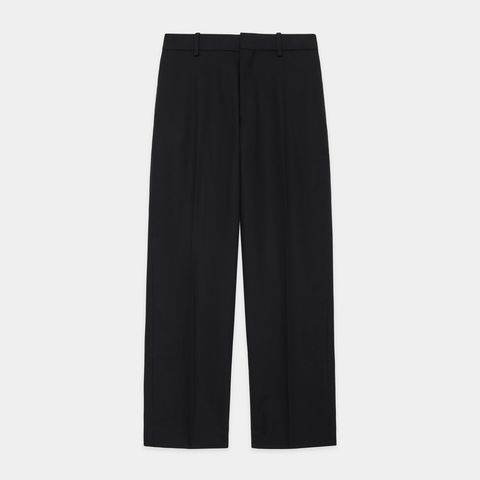 FLAT TAPERED TROUSERS - BLACK / オーガニックコットン サバイバルクロス - フラットテーパードトラウザーズ / A26A93PT01C