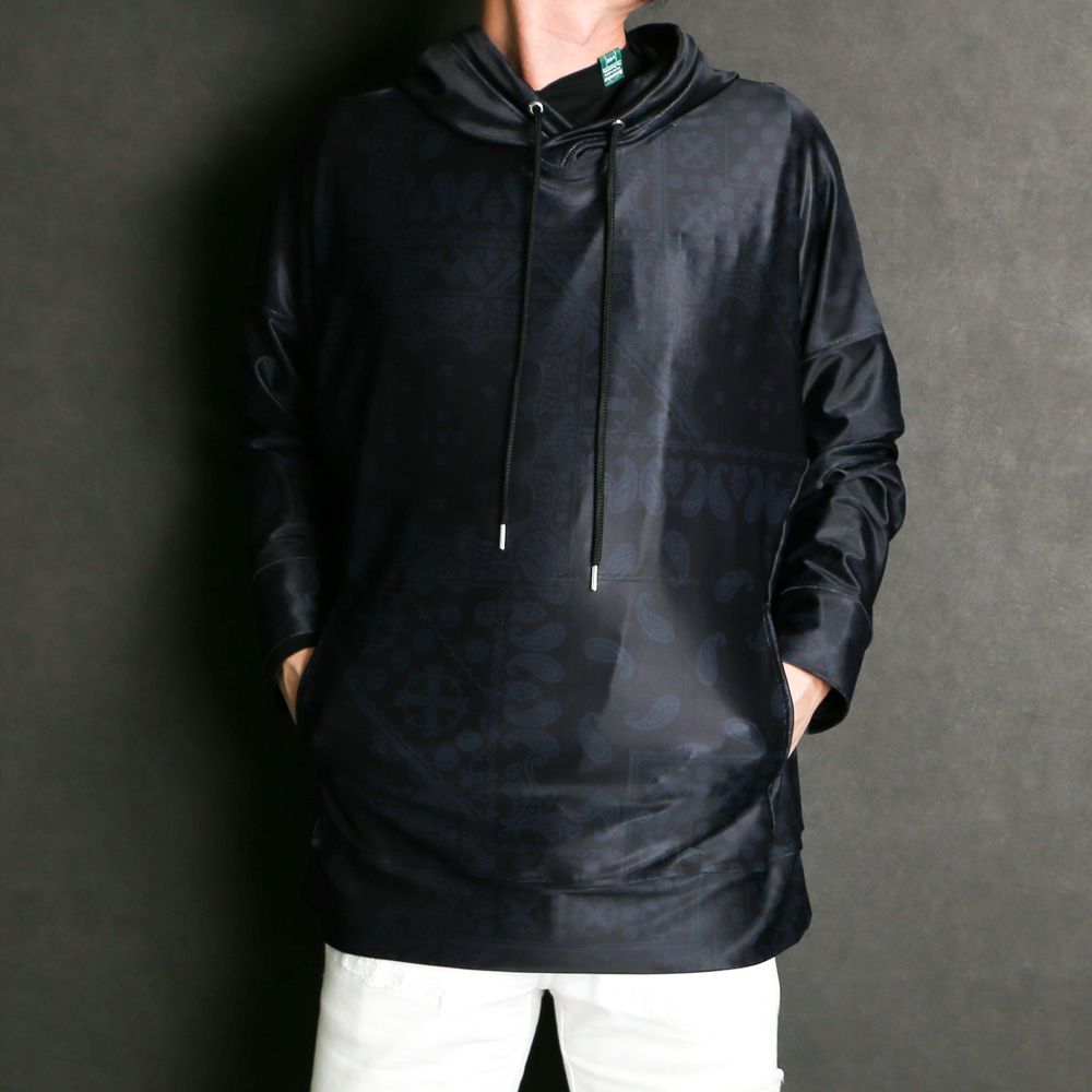 BANDANA RUSH loose hoodie / バンダナ柄ラッシュルーズパーカー / RC19-C-003