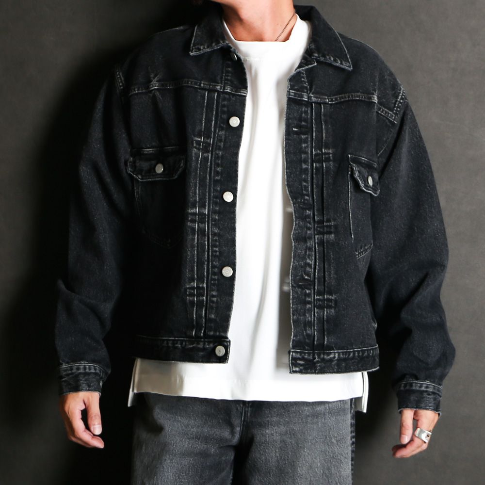 ×HAGUN / 2ND TYPE LAGE TRACKER JACKET - BLACK / デニムジャケット / VTM-25-O-108