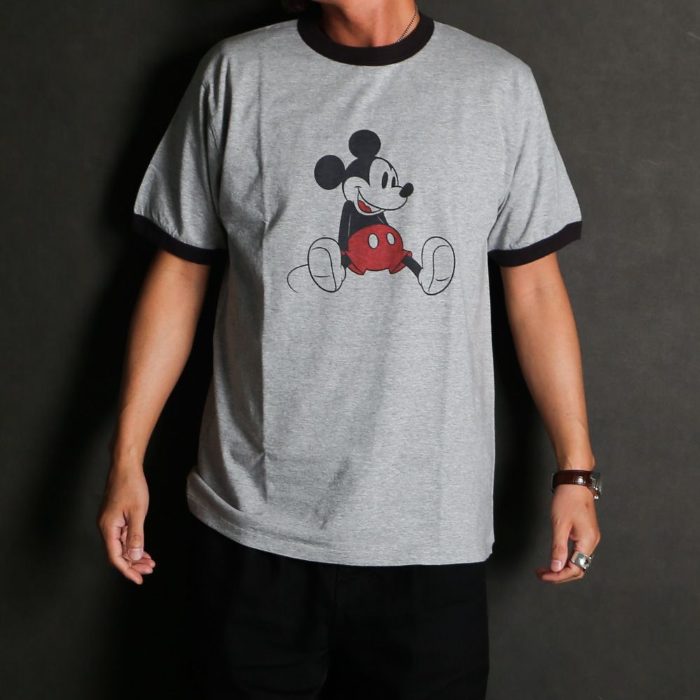 【ラスト1点-サイズXL】 Disney / SD Ringer T - Gray × Black / Tシャツ / TSOSJ110