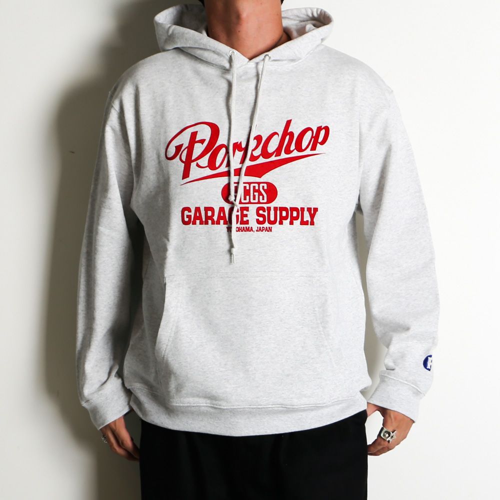 SCRIPT COLLEGE HOODIE - ASH / プルオーバーパーカー